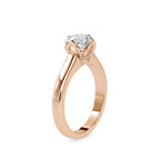 SKU: 0129 (22K) Lotus Flower-setting  Engagment Ring in Rose Gold.