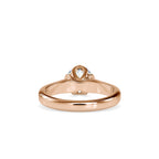 SKU: 0129 (14K) Lotus Flower-setting  Engagment Ring in Rose Gold.