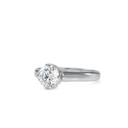 SKU: 0129 (18K) Lotus Flower-setting  Engagment Ring in Rose Gold.