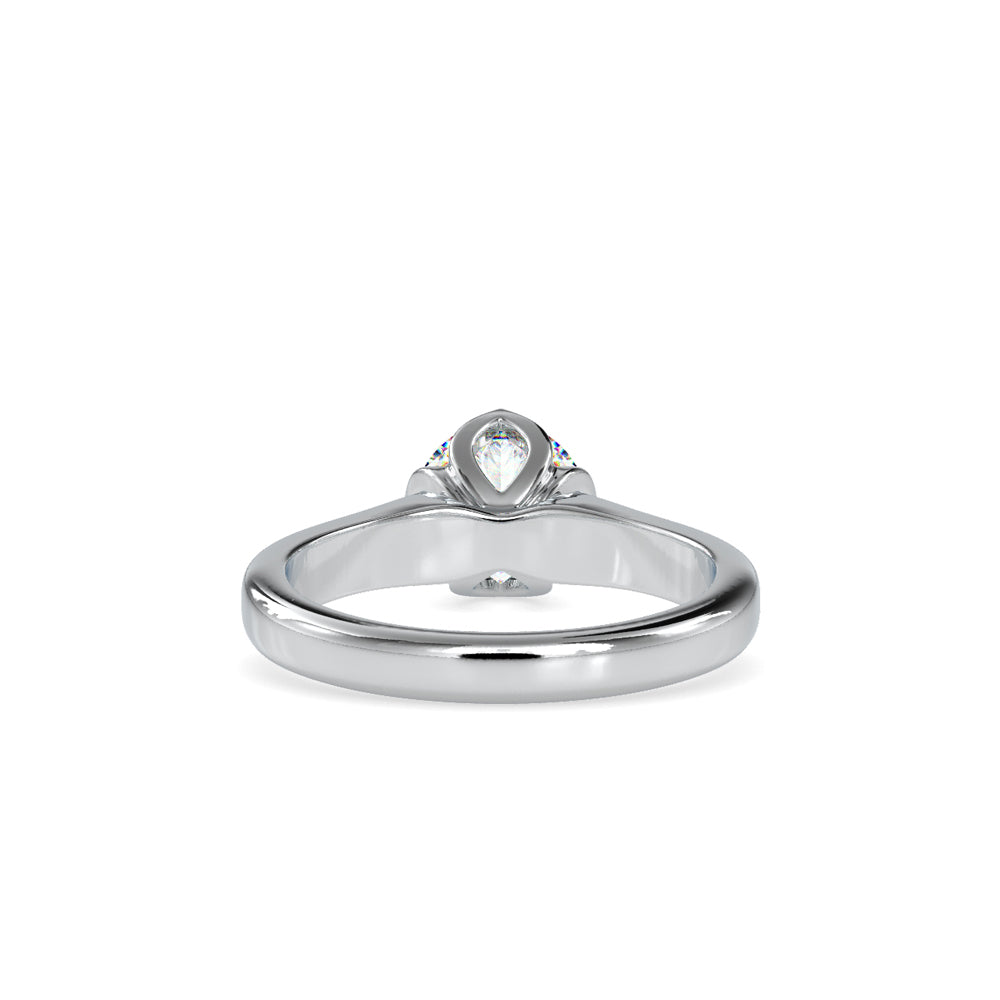 SKU: 0129 (18K) Lotus Flower-setting  Engagment Ring in Rose Gold.
