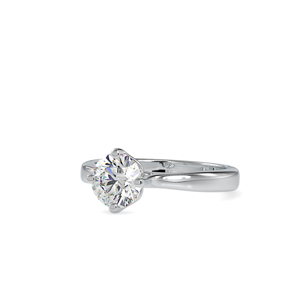 SKU: 0130 (22K) Four-Prong Solitaire Engagment Ring in Rose Gold.