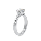 SKU: 0131 (10K) Heart-Setting Knotted Solitaire Engagment Ring in Rose Gold.