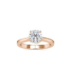 SKU: 0132 (22K) Knotted-Setting Solitaire Engagment Ring in Rose Gold.
