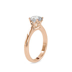 SKU: 0132 (14K) Knotted-Setting Solitaire Engagment Ring in Rose Gold.