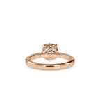 SKU: 0132 (10K) Knotted-Setting Solitaire Engagment Ring in Rose Gold.