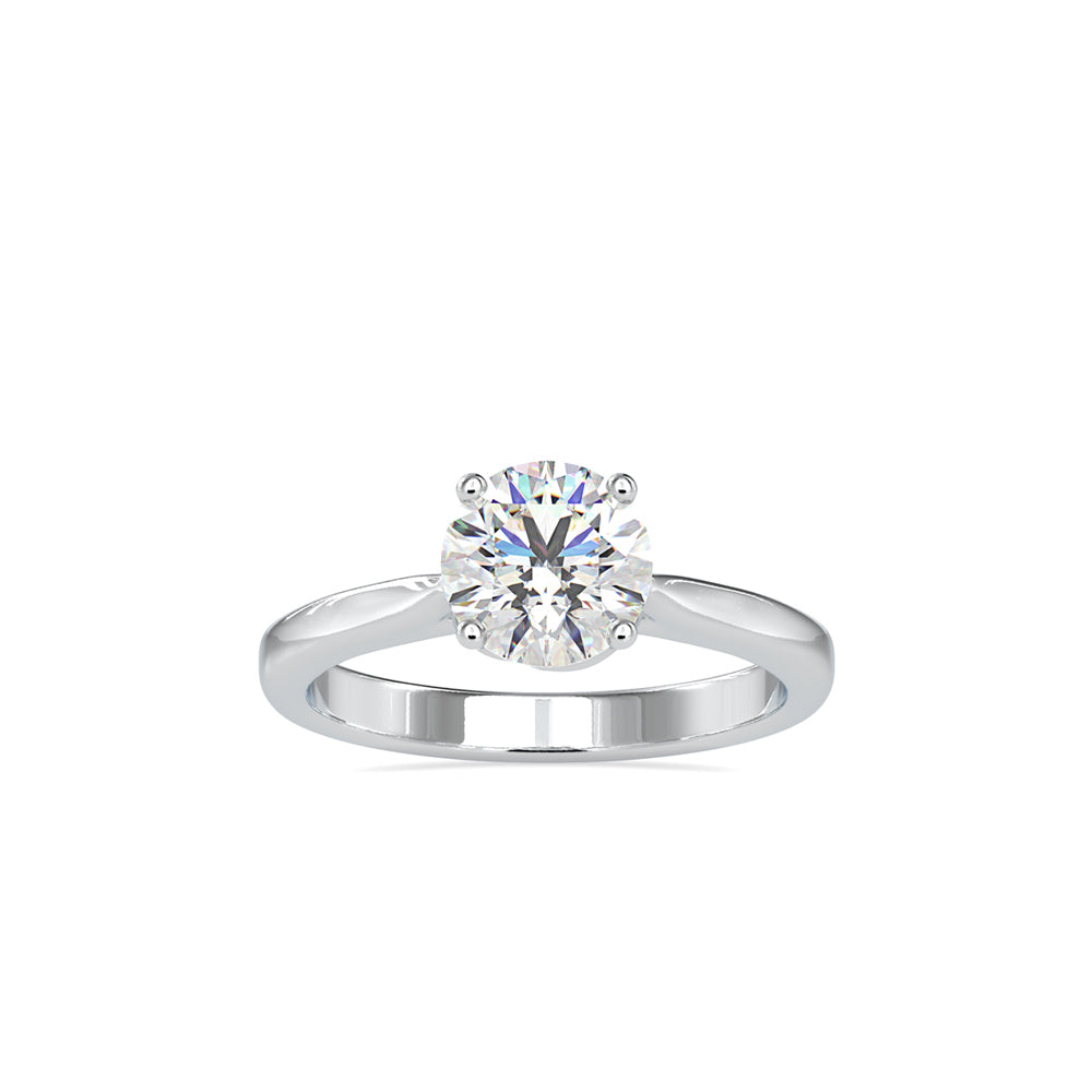 SKU: 0132 (14K) Knotted-Setting Solitaire Engagment Ring in Rose Gold.