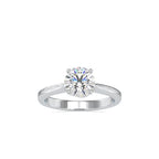 SKU: 0132 (14K) Knotted-Setting Solitaire Engagment Ring in Rose Gold.