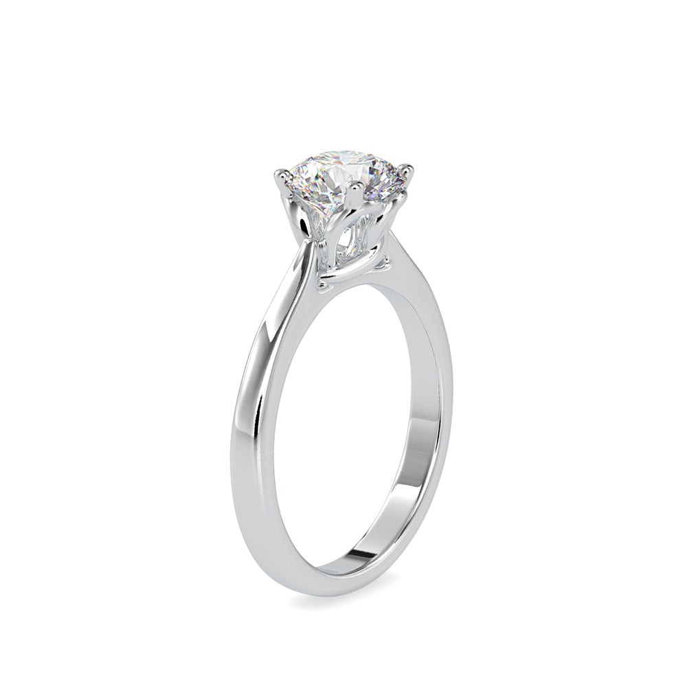 SKU: 0132 (10K) Knotted-Setting Solitaire Engagment Ring in Rose Gold.