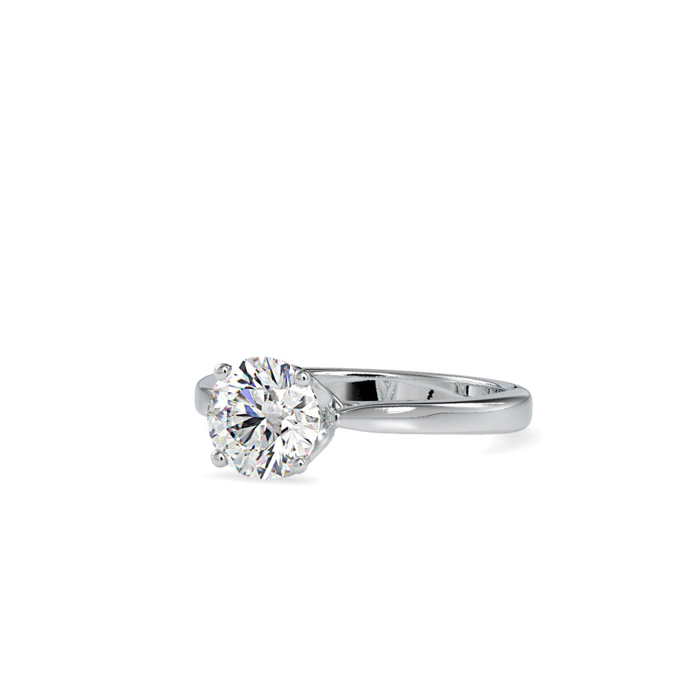 SKU: 0132 (22K) Knotted-Setting Solitaire Engagment Ring in Rose Gold.