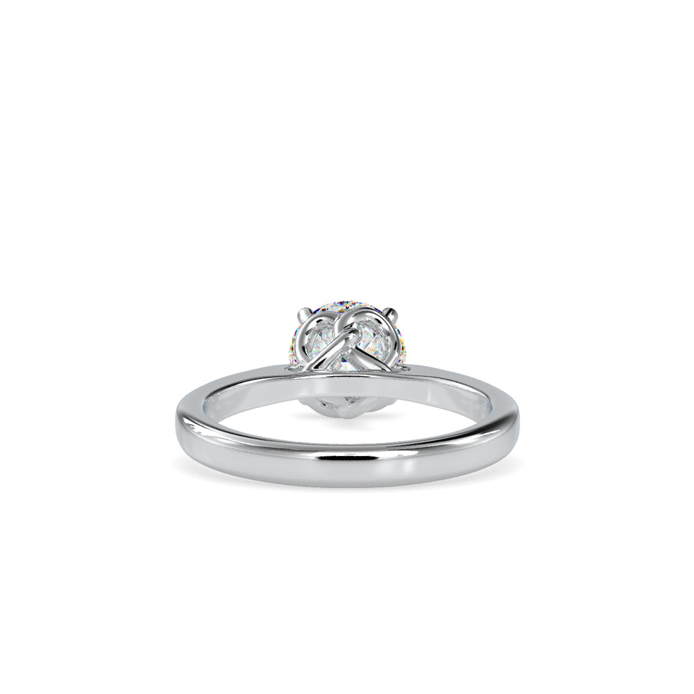 SKU: 0132 (10K) Knotted-Setting Solitaire Engagment Ring in Rose Gold.