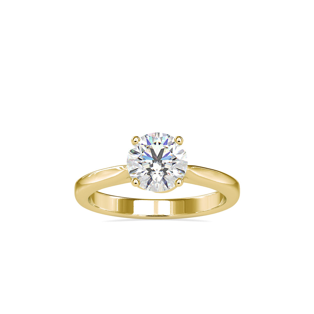 SKU: 0132 (10K) Knotted-Setting Solitaire Engagment Ring in Rose Gold.