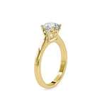 SKU: 0132 (10K) Knotted-Setting Solitaire Engagment Ring in Rose Gold.