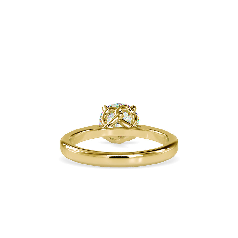 SKU: 0132 (22K) Knotted-Setting Solitaire Engagment Ring in Rose Gold.