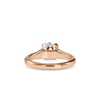 SKU: 0133 (14K) Round Fancy Shank Solitaire Ring in Rose Gold.