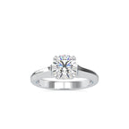 SKU: 0133 (22K) Round Fancy Shank Solitaire Ring in Rose Gold.