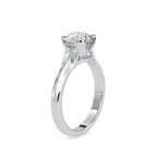 SKU: 0133 (18K) Round Fancy Shank Solitaire Ring in Rose Gold.