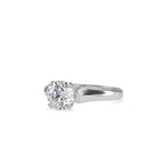SKU: 0133 (22K) Round Fancy Shank Solitaire Ring in Rose Gold.