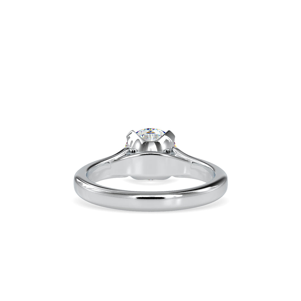 SKU: 0133 (22K) Round Fancy Shank Solitaire Ring in Rose Gold.