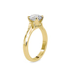 SKU: 0133 (22K) Round Fancy Shank Solitaire Ring in Rose Gold.