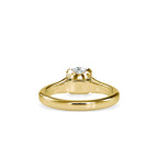 SKU: 0133 (10K) Round Fancy Shank Solitaire Ring in Rose Gold.