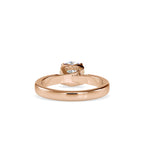 SKU: 0134 (14K) Heart-Setting Solitaire Engagment Ring in Rose Gold.