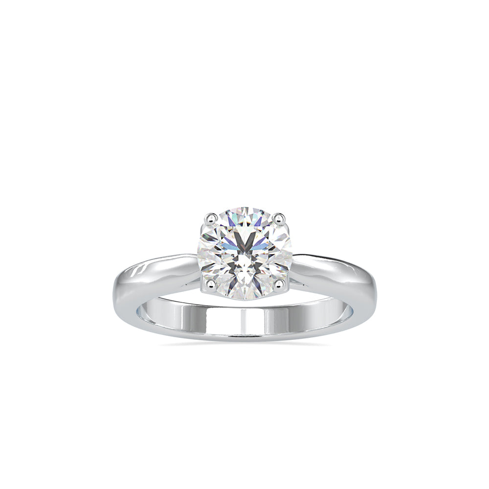 SKU: 0134 (22K) Heart-Setting Solitaire Engagment Ring in Rose Gold.