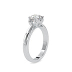 SKU: 0134 (18K) Heart-Setting Solitaire Engagment Ring in Rose Gold.