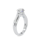 SKU: 0135 (22K) Fancy Petal Shank Round Diamond Engagment Ring in Rose Gold.