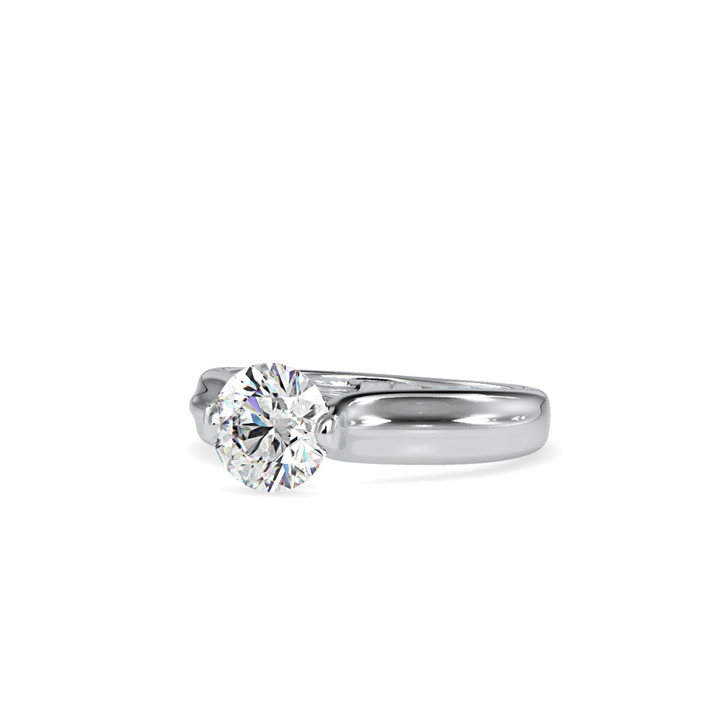 SKU: 0135 (10K) Fancy Petal Shank Round Diamond Engagment Ring in Rose Gold.