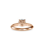 SKU: 0136 (10K) Fancy Lotus petal-Setting Engagment Ring in Rose Gold.
