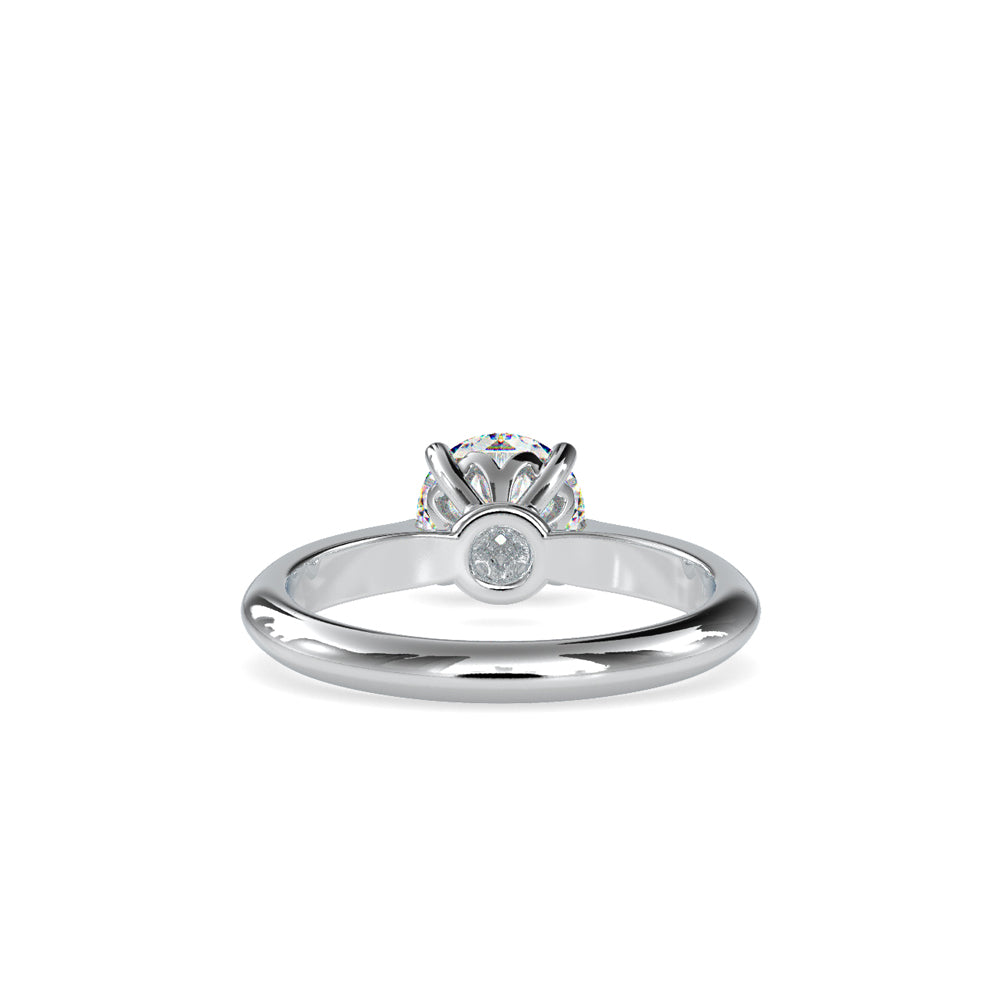 SKU: 0136 (10K) Fancy Lotus petal-Setting Engagment Ring in Rose Gold.