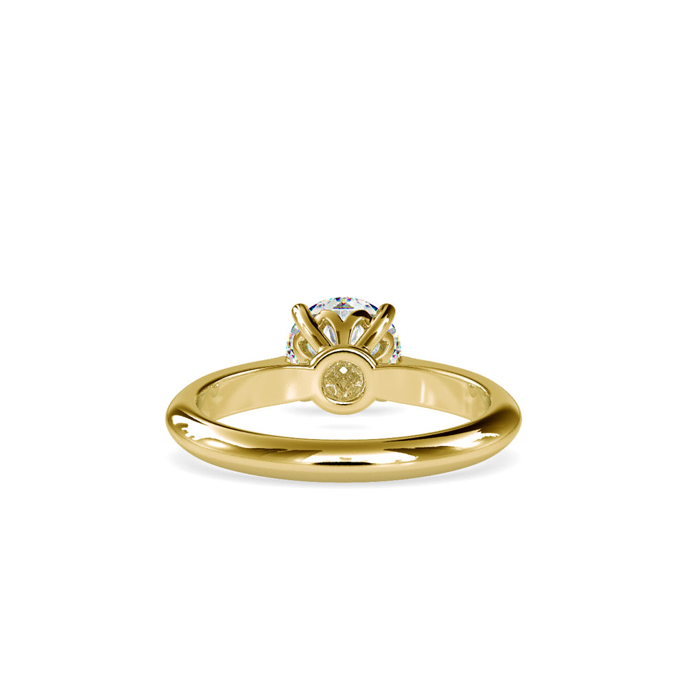SKU: 0136 (22K) Fancy Lotus petal-Setting Engagment Ring in Rose Gold.