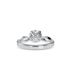 SKU: 0137 (14K) Twisted Shank Heart-setting Solitaire Engagment Ring in Rose Gold.