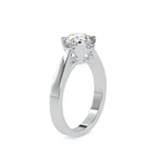 SKU: 0138 (22K) Four-Prong Bowl Style Single Diamond Engagment Ring in Rose Gold.