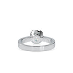 SKU: 0138 (14K) Four-Prong Bowl Style Single Diamond Engagment Ring in Rose Gold.