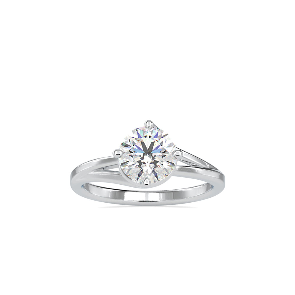 SKU: 0139 (22K) Four-Prong Solitaire Engagment Ring in Rose Gold.