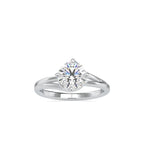 SKU: 0139 (22K) Four-Prong Solitaire Engagment Ring in Rose Gold.