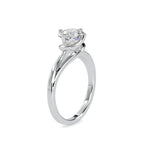 SKU: 0139 (10K) Four-Prong Solitaire Engagment Ring in Rose Gold.