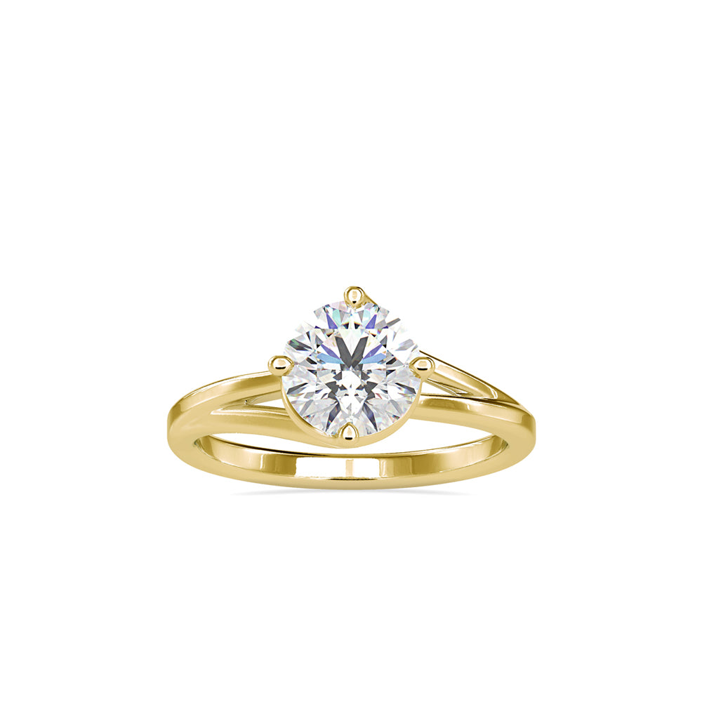 SKU: 0139 (22K) Four-Prong Solitaire Engagment Ring in Rose Gold.