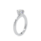 SKU: 0140 (14K) Four-heart Prongs Solitaire Engagment Ring in Rose Gold.