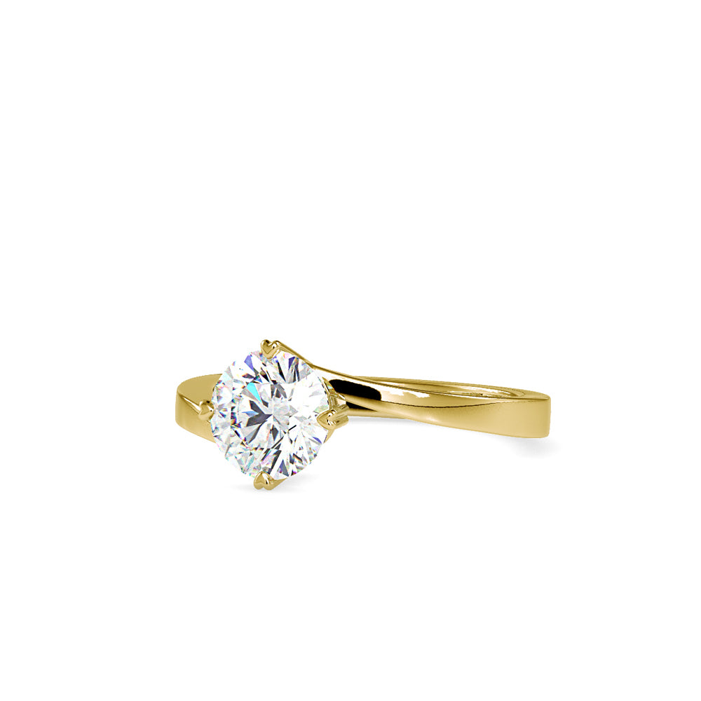SKU: 0140 (22K) Four-heart Prongs Solitaire Engagment Ring in Rose Gold.