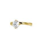 SKU: 0140 (22K) Four-heart Prongs Solitaire Engagment Ring in Rose Gold.