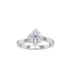 SKU: 0141 (18K) Four-heart Prongs Solitaire Engagment Ring in Rose Gold.