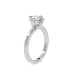 SKU: 0141 (18K) Four-heart Prongs Solitaire Engagment Ring in Rose Gold.
