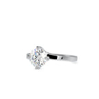SKU: 0141 (18K) Four-heart Prongs Solitaire Engagment Ring in Rose Gold.