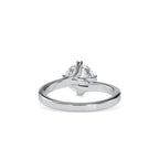 SKU: 0141 (22K) Four-heart Prongs Solitaire Engagment Ring in Rose Gold.