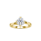 SKU: 0141 (22K) Four-heart Prongs Solitaire Engagment Ring in Rose Gold.