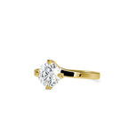 SKU: 0141 (22K) Four-heart Prongs Solitaire Engagment Ring in Rose Gold.