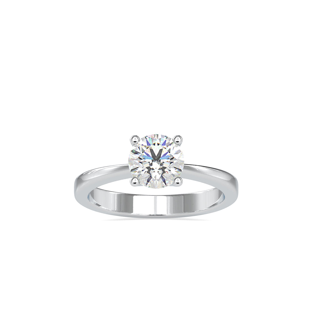 SKU: 0142 (22K) Classic Four-Prongs Solitaire Engagment Ring in Rose Gold.