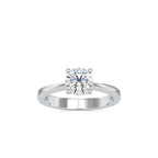 SKU: 0142 (22K) Classic Four-Prongs Solitaire Engagment Ring in Rose Gold.